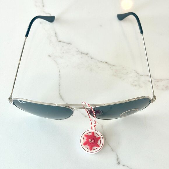 Ray-Ban Large Aviator II Silver Frame / G-15 Lenses Sunglasses - New w Case - Picture 8 of 8